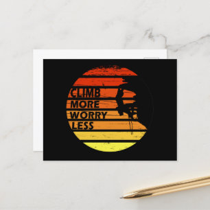 Motivational rock climbing quotes holiday postcard
