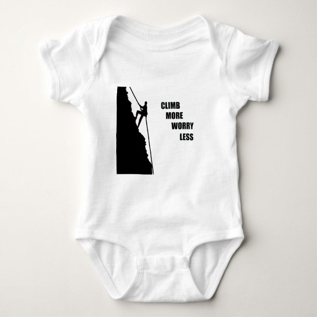 Motivational rock climbing rockclimbing saying baby bodysuit (Front)