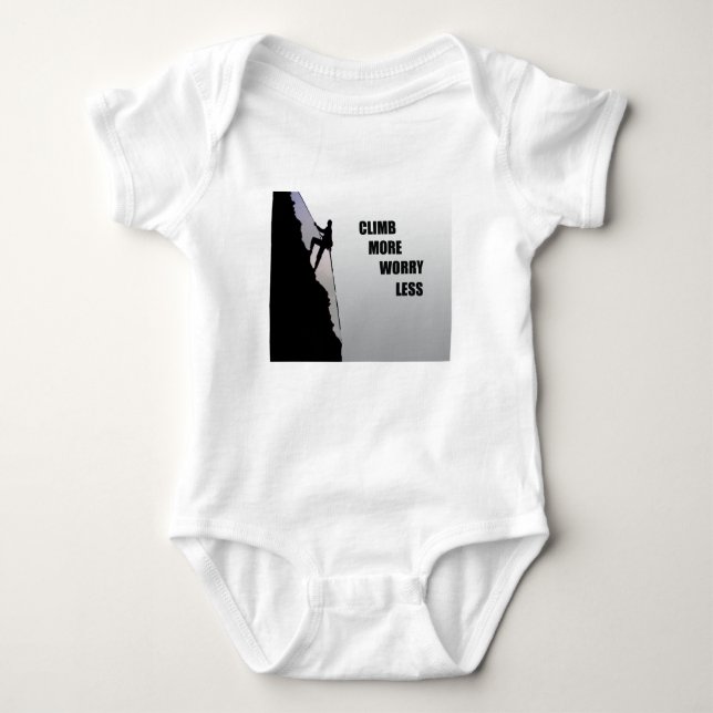 Motivational rock climbing rockclimbing saying baby bodysuit (Front)