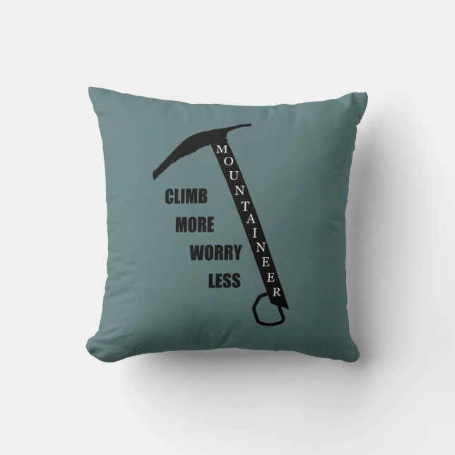 Motivational rock climbing rockclimbing saying cushion (Front)