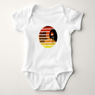 Motivational rock climbing saying baby bodysuit