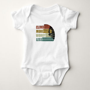 Motivational rock climbing saying baby bodysuit