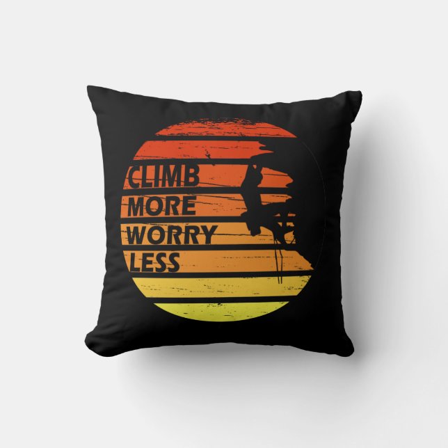 Motivational rock climbing saying cushion (Front)