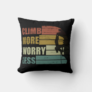 Motivational rock climbing saying cushion