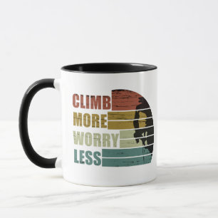 Motivational rock climbing saying mug