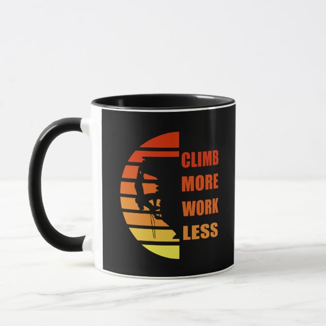 Motivational rock climbing saying mug (Left)