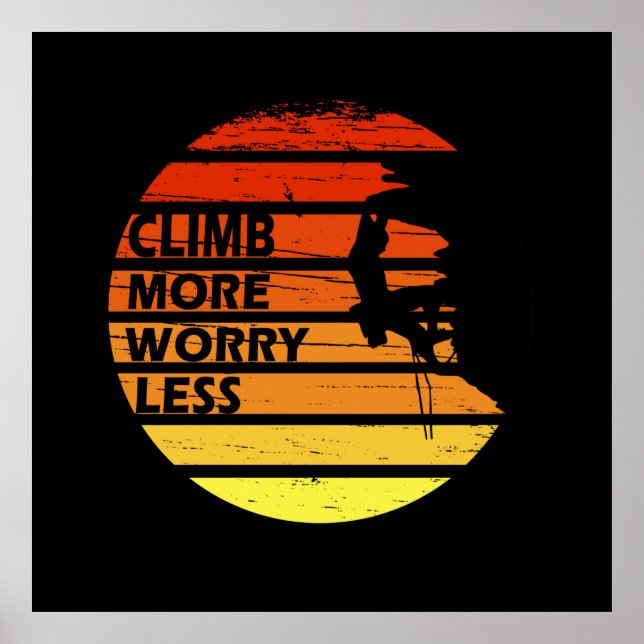 Motivational rock climbing saying poster (Front)