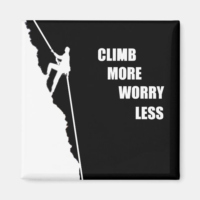 Motivational rockclimbing saying magnet (Front)