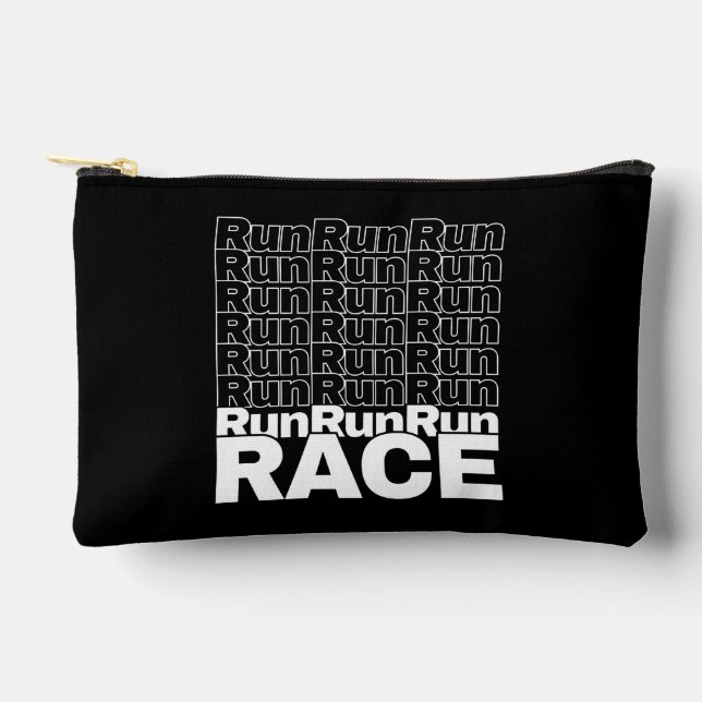Motivational Runner In-Training Quote - Run Race Accessory Pouch (Front)