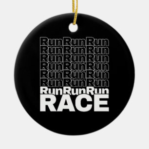 Motivational Runner In-Training Quote - Run Race Ceramic Ornament
