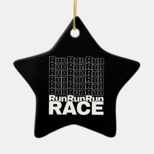 Motivational Runner In-Training Quote - Run Race Ceramic Ornament