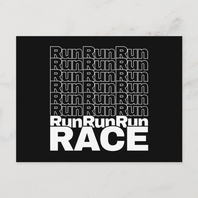 Motivational Runner In-Training Quote - Run Race Postcard (Front)