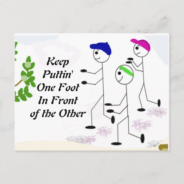 Motivational Running Message Postcard (Front)