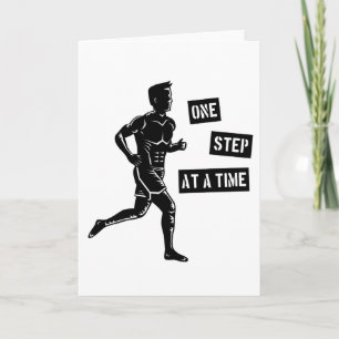 Motivational Running Quote Black Card