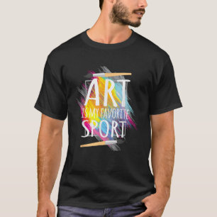 Motivational Saying Art Is My Favourite Sport Men T-Shirt