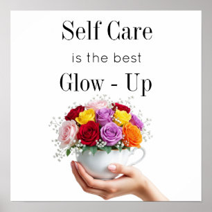 Motivational Self Care Quote Mental Health Poster