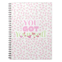 Motivational Self-Care Spiral Photo Notebook