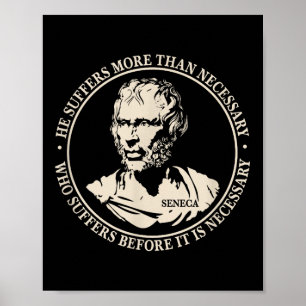 Motivational Seneca Quote On Life And Suffering  Poster
