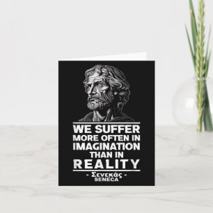 Motivational Seneca Stoicism Reality Quote Philoso Card