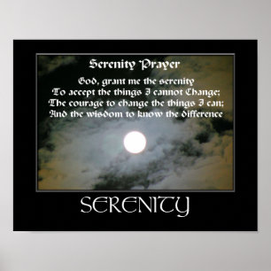 Motivational Serenity Prayer Inspirational Poster