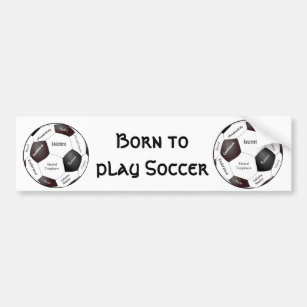 Motivational Soccer Game, Sports Words Bumper Sticker