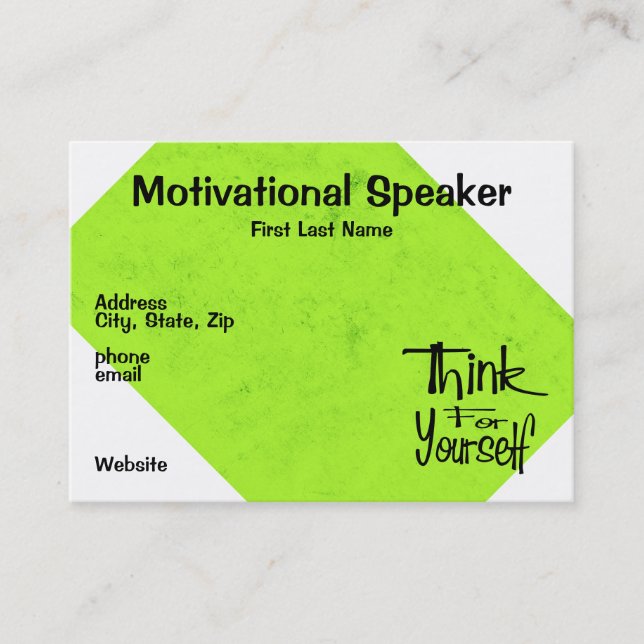 Motivational Speaker Business Card (Front)