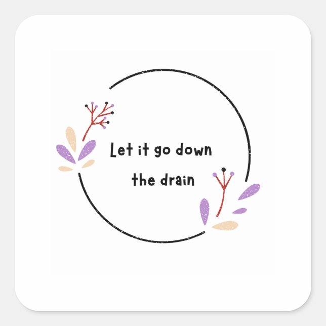 Motivational  square sticker (Front)