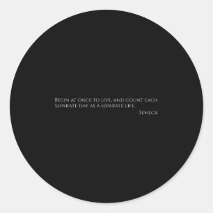 Motivational Stoic Philosophy - Seneca Quote On Li Classic Round Sticker