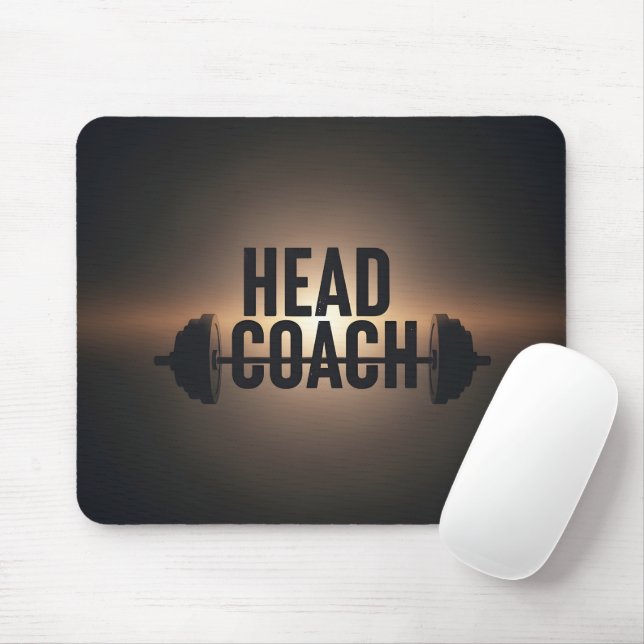 Motivational Strength Coach Weightlifting Mouse Pad (With Mouse)