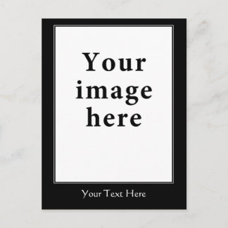 Motivational style vertical border template postcard