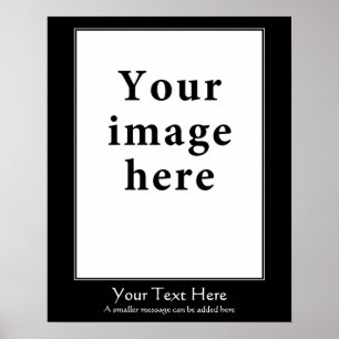 Motivational style vertical border template poster