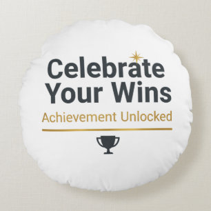 Motivational Success Gift Round Cushion