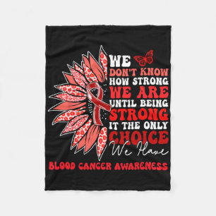 Motivational Sunflower Blood Cancer Awareness Men Fleece Blanket