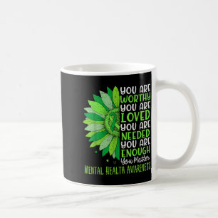Motivational Sunflower Mental Health Awareness Men Coffee Mug