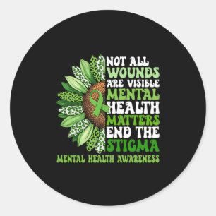 Motivational Support Squad Warrior Mental Health A Classic Round Sticker