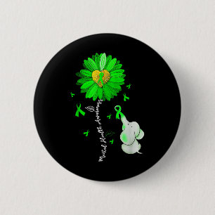 Motivational Support Warrior Mental Health Awarene 6 Cm Round Badge