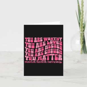 Motivational Support Warrior Mental Health Awarene Card