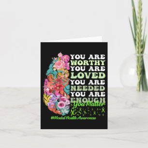 Motivational Support Warrior Mental Health Awarene Card