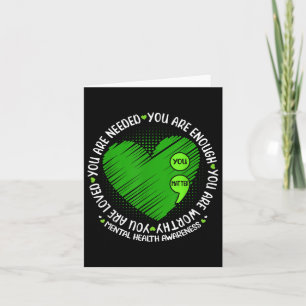 Motivational Support Warrior Mental Health Awarene Card