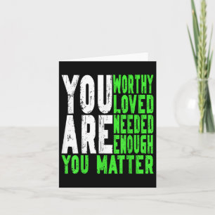 Motivational Support Warrior Mental Health Awarene Card