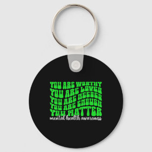 Motivational Support Warrior Mental Health Awarene Key Ring