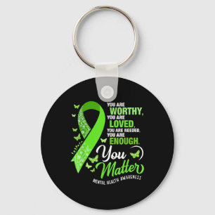 Motivational Support Warrior Mental Health Awarene Key Ring