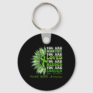 Motivational Support Warrior Mental Health Awarene Key Ring