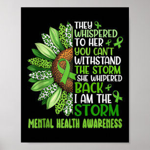 Motivational Support Warrior Mental Health Awarene Poster
