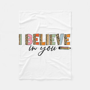 Motivational Testing Funny School Teacher Kid Test Fleece Blanket