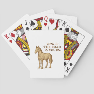 Motivational text and horse playing cards