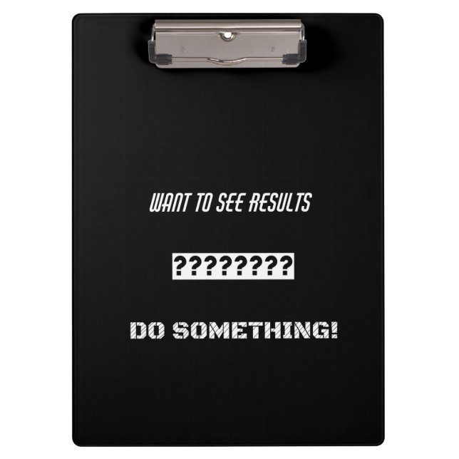 Motivational text design  clipboard (Front)