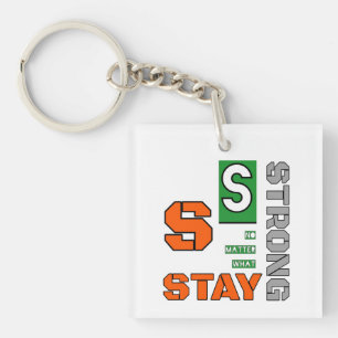 Motivational text design key ring
