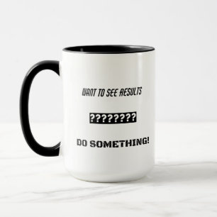 Motivational text design mug