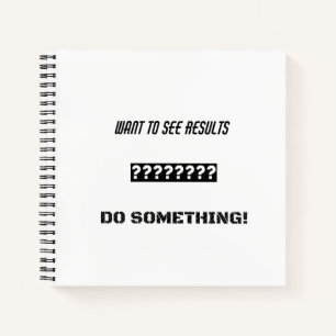 Motivational text design notebook